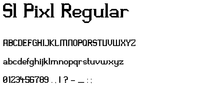 SL PiXL Regular font